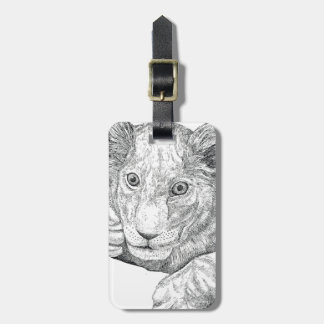 Etiqueta De Bagagem Caneta e Tinta do Cubo Lion