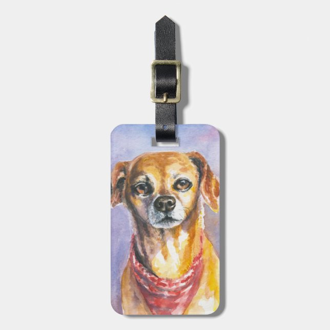Etiqueta De Bagagem Cão 2 (Frente Vertical)