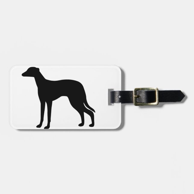 Etiqueta De Bagagem Cão do galgo (Frente Horizontal)