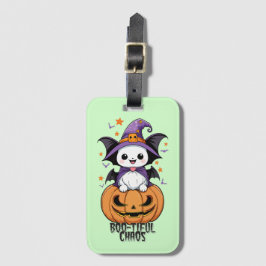 Etiqueta De Bagagem Caos Bonitos | Morcegos, Chapéus e Abóboras