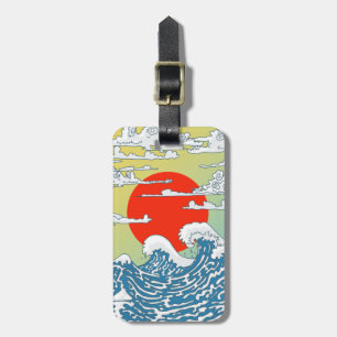 Etiqueta De Bagagem Capa de iPhone Case-Mate Ondas Japonesas