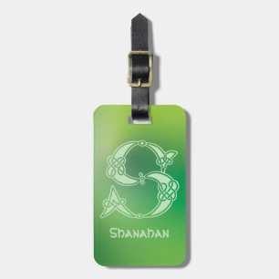 Etiqueta De Bagagem Capital Decorativo do Nó Celta do século XVI S