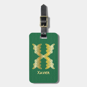 Etiqueta De Bagagem Capital Decorativo do Nó Celta do século XVI X
