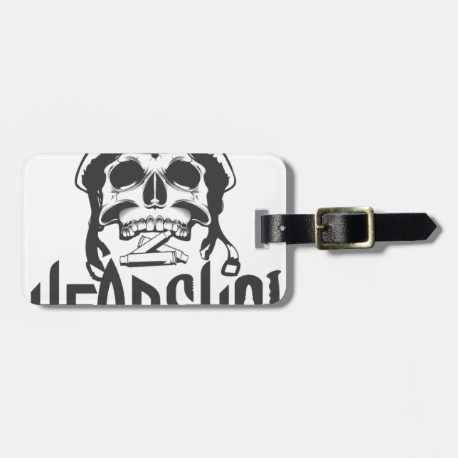 Etiqueta De Bagagem Captura de cabeça (Frente Horizontal)