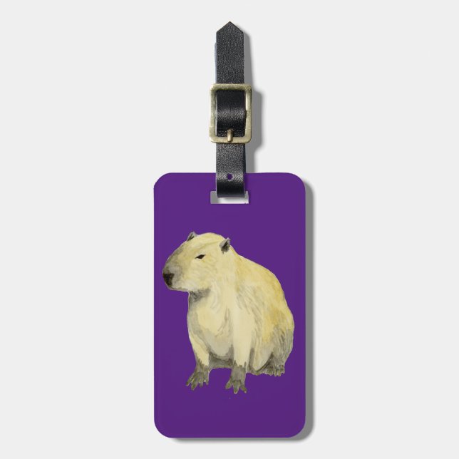 Etiqueta De Bagagem Capybara (Frente Vertical)