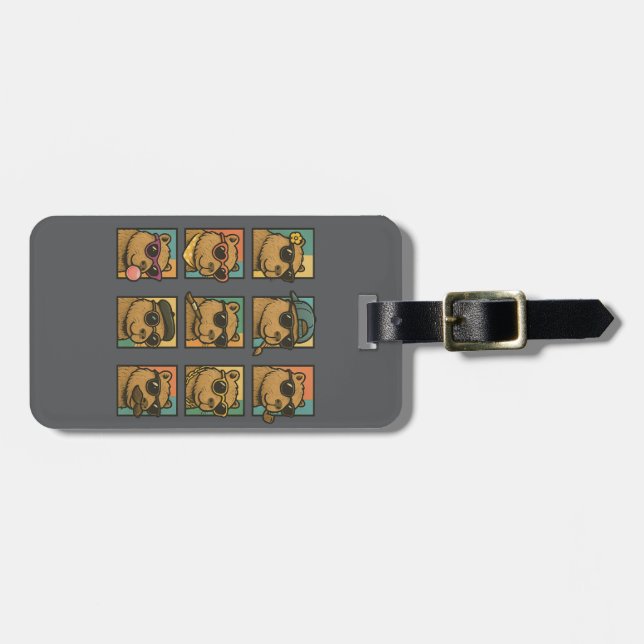 Etiqueta De Bagagem Capybara Calm Crew (Frente Horizontal)
