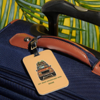 Etiqueta De Bagagem Capybara Personalizado de Acampamento Off-Road