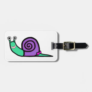 Etiqueta De Bagagem Caracol da menina