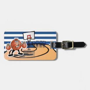 Etiqueta De Bagagem Caractere Bobo de esporte de basquete