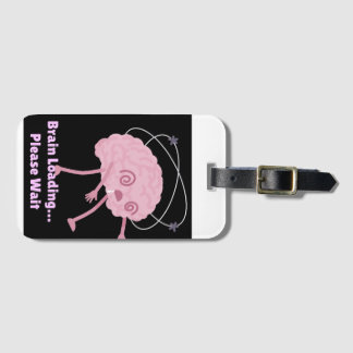 Etiqueta De Bagagem Carga cerebral... Por Favor, Espera - Engraçado.