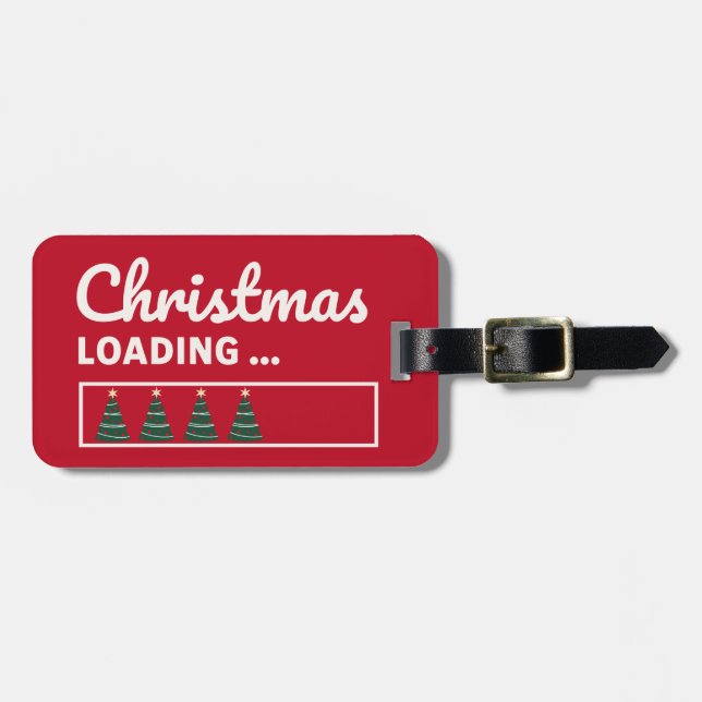 Etiqueta De Bagagem Carregamento de Natal... (Frente Horizontal)