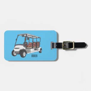 Etiqueta De Bagagem Carrinho de golfe / desenho animado de buggy de go
