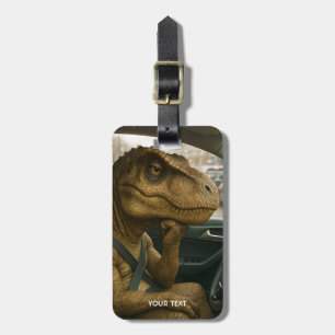 Etiqueta De Bagagem Carro de Condução de Dinossauro Fantasy Cute