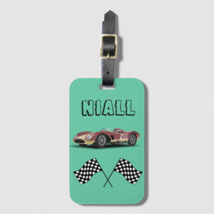 Etiqueta De Bagagem Carro de corrida desportivo