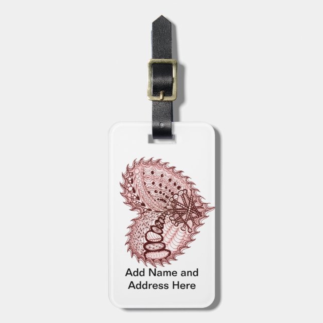 Etiqueta De Bagagem Carroçaria Vermelha (Frente Vertical)