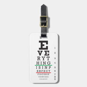 Etiqueta De Bagagem Carta de olho da optometria