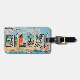 Etiqueta De Bagagem Cartão postal antigo de Biloxi MISS