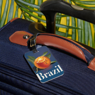 Etiqueta De Bagagem Cartão postal do pôster de viagem das laranjas do