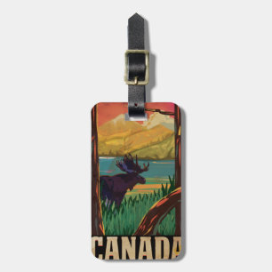 Etiqueta De Bagagem Cartaz de Viagem Antigo do Canadá
