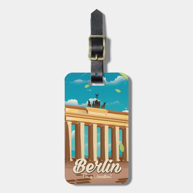 Etiqueta De Bagagem Cartaz de viagem Berlim (Frente Vertical)
