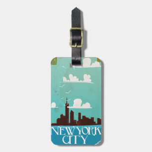 Etiqueta De Bagagem Cartaz de viagem vintage da cidade de Nova York