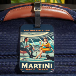 Etiqueta De Bagagem Cartazes de Viagens Espaciais Martini Os Martini's
