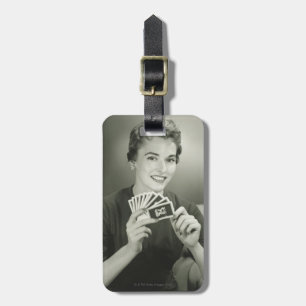 Etiqueta De Bagagem Cartões de jogo da mulher