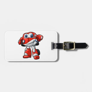 Etiqueta De Bagagem Cartografia engraçada do carro Robot - Escolha a