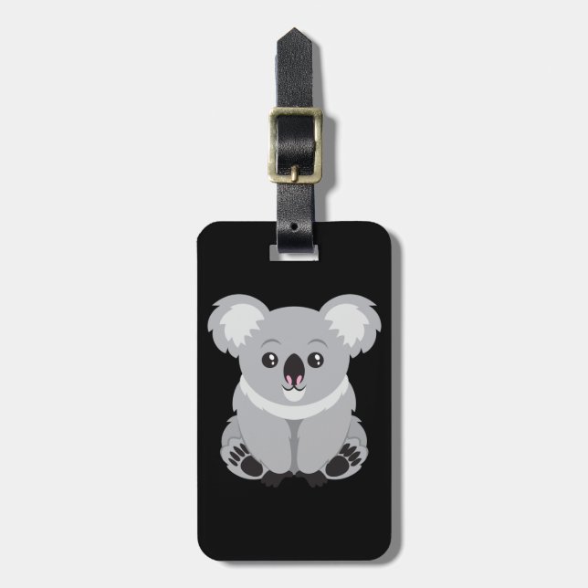 Etiqueta De Bagagem Cartoon bonito Koala Bear (Frente Vertical)