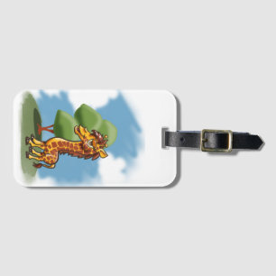 Etiqueta De Bagagem Cartoon Giraffe