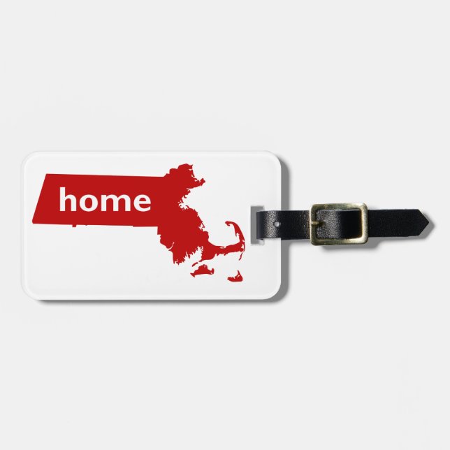Etiqueta De Bagagem Casa de Massachusetts (Frente Horizontal)