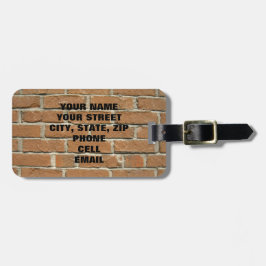 Etiqueta De Bagagem Casa do tijolo