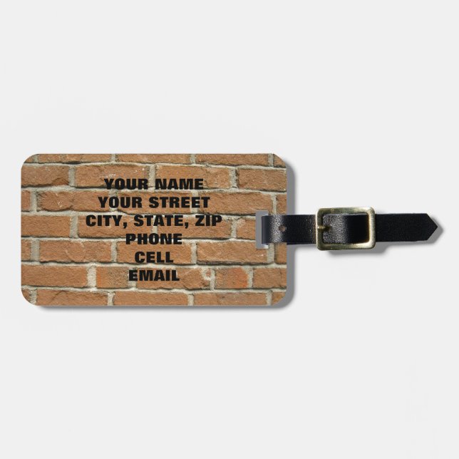 Etiqueta De Bagagem Casa do tijolo (Frente Horizontal)