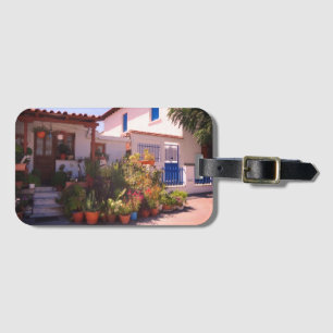 Etiqueta De Bagagem Casa pequena na ilha grega