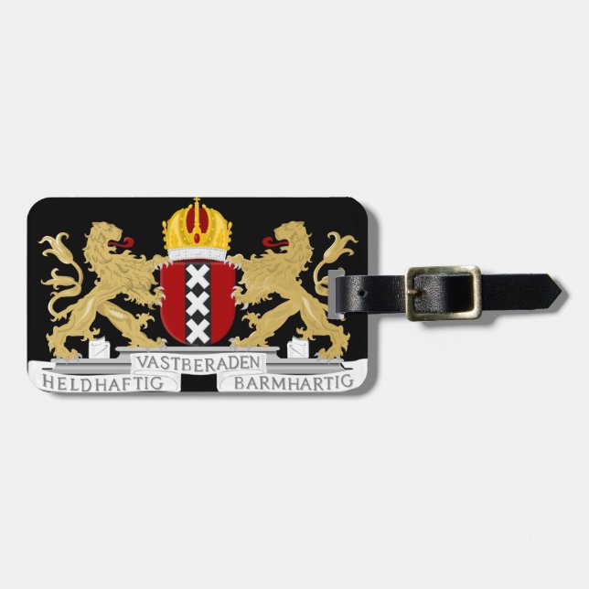 Etiqueta De Bagagem Casaco de armas de Amesterdã (Frente Horizontal)