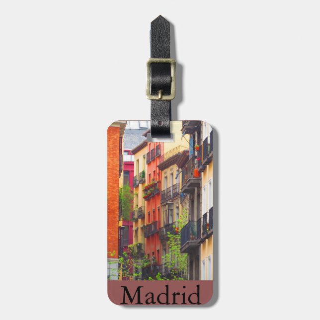 Etiqueta De Bagagem Casas em Madrid (Frente Vertical)