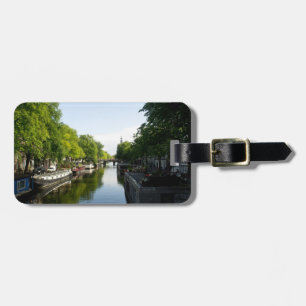 Etiqueta De Bagagem Casas flutuantes no canal Prinsengracht Amsterdam