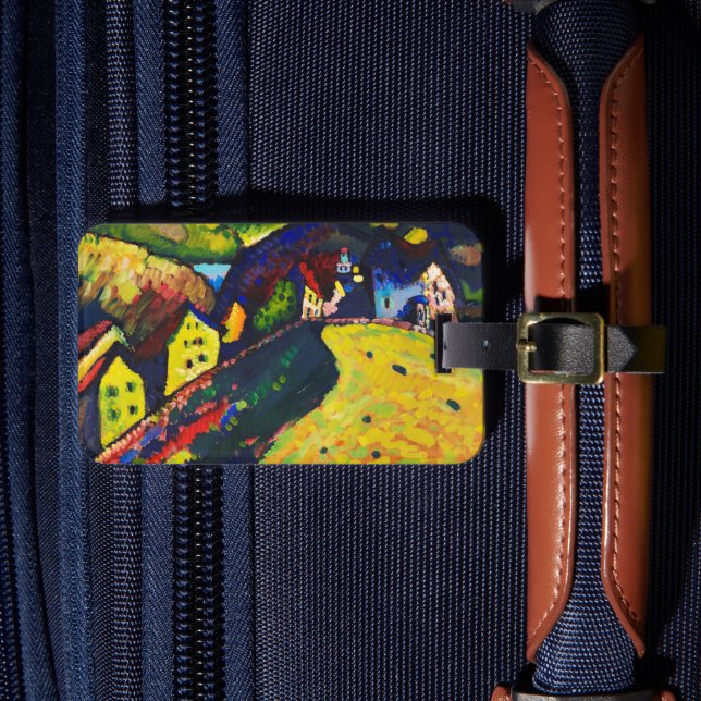 Etiqueta De Bagagem Casas Wassily Kandinsky em Murnau. Expressionismo (Frente Insitu 4)