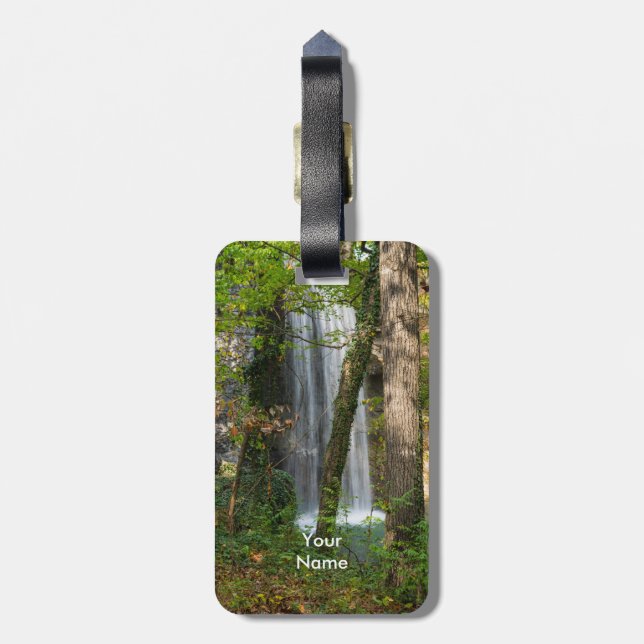 Etiqueta De Bagagem Cascata Na Floresta (Traseira Vertical)