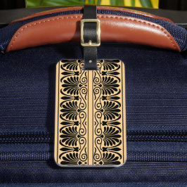 Etiqueta De Bagagem Castanho árabe mediterrânico grego