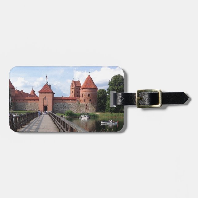 Etiqueta De Bagagem Castelo da ilha de Trakai - LITHUANIA --- (Frente Horizontal)