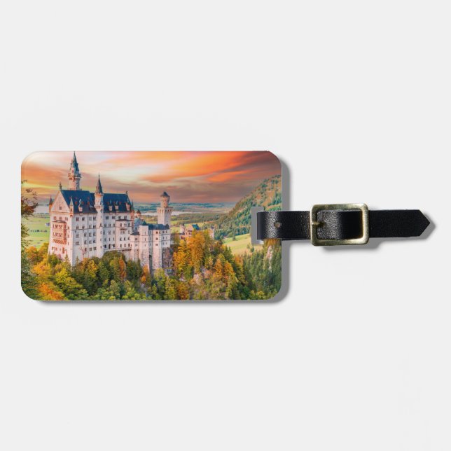 Etiqueta De Bagagem Castelo Neuschwanstein (Frente Horizontal)