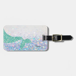 Etiqueta De Bagagem Cauda de Sereia, Bokeh Brilhante - Personalizado