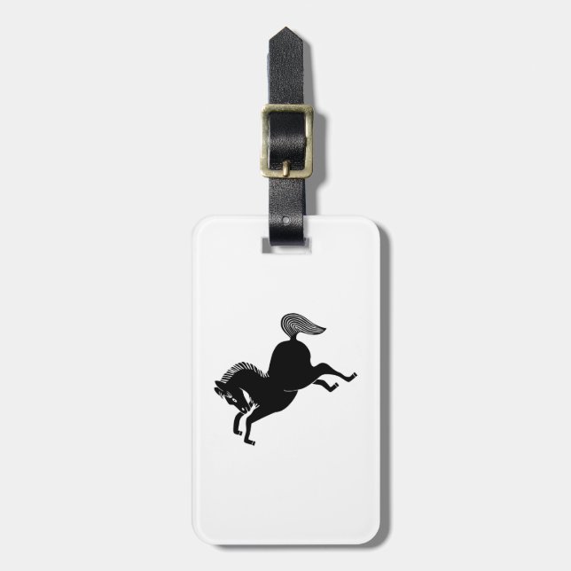 Etiqueta De Bagagem Cavalo correndo (Frente Vertical)
