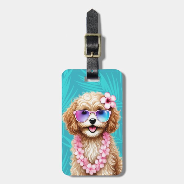 Etiqueta de Bagagem Cavapoo (Frente Vertical)