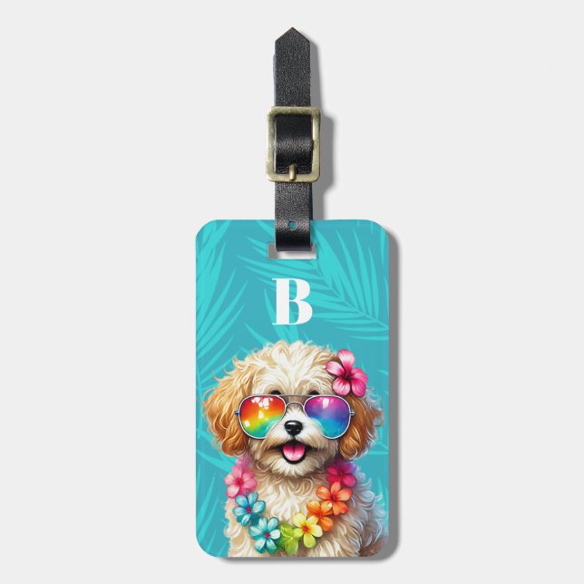 Etiqueta de Bagagem Cavapoo (Frente Vertical)