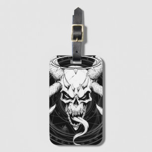 Etiqueta De Bagagem Caveira divina da Arcana-de-morte Tag Black Lujage
