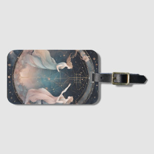 Etiqueta De Bagagem Celestial Gemini Sinal Zodiac