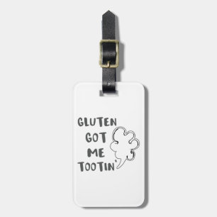 Etiqueta De Bagagem Celiac Awarness Gluten Me Trouxe Tootin