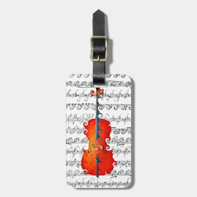 Etiqueta De Bagagem Cello & I Rock! (Frente Vertical)
